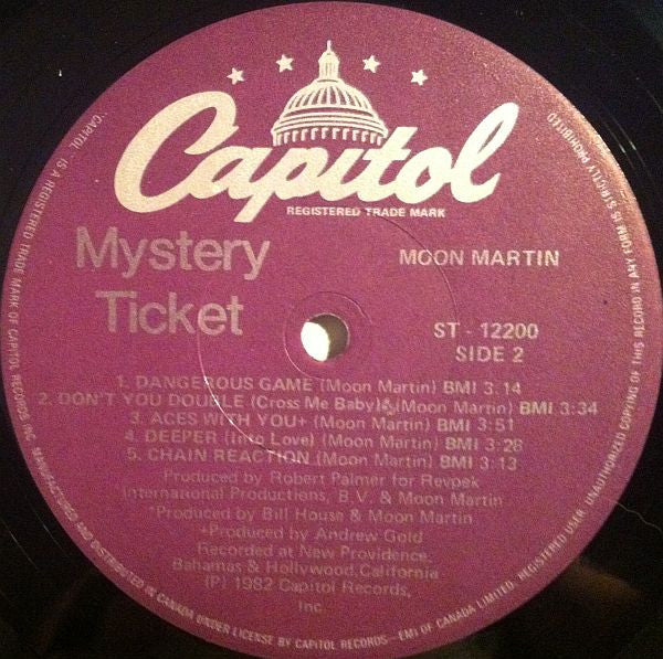 Moon Martin : Mystery Ticket (LP, Album)