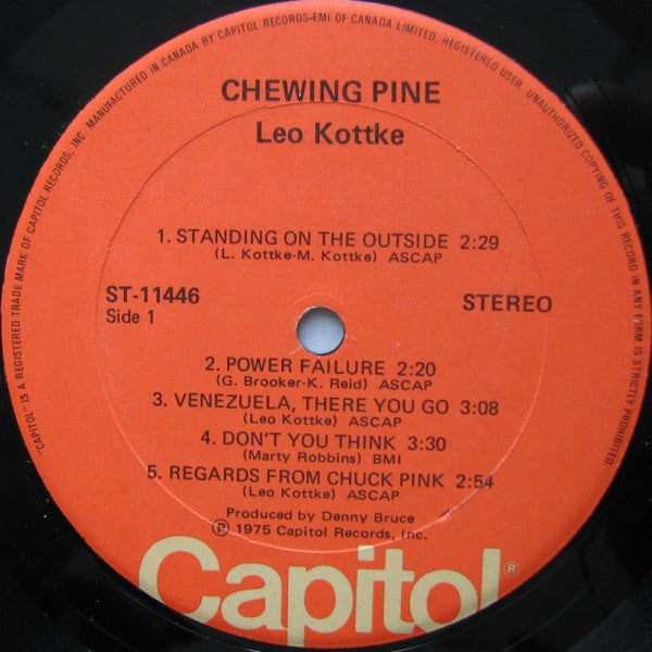 Leo Kottke : Chewing Pine (LP, Album)
