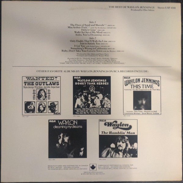 Waylon Jennings : The Best Of Waylon Jennings (LP, Comp)