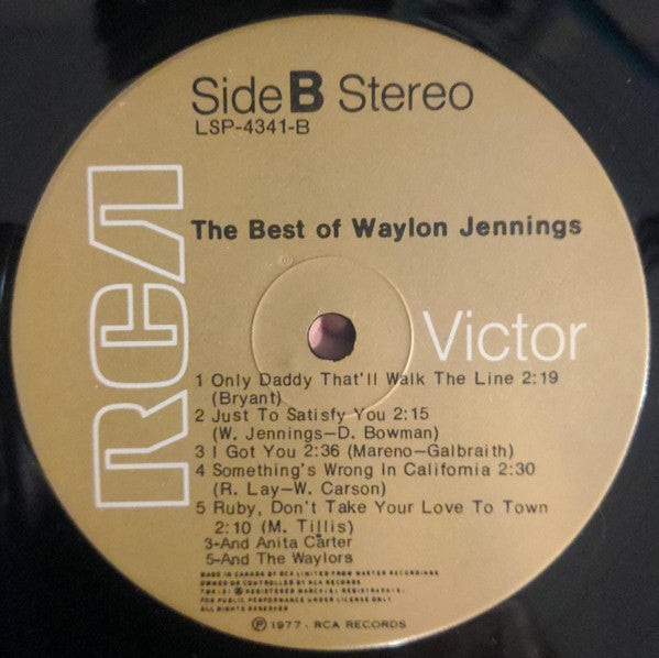 Waylon Jennings : The Best Of Waylon Jennings (LP, Comp)