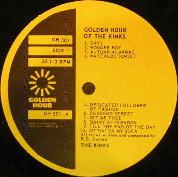 The Kinks : Golden Hour Of The Kinks (LP, Comp)