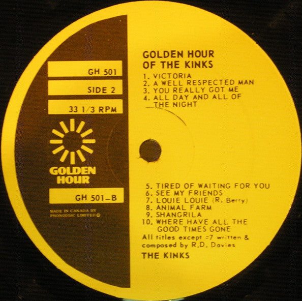 The Kinks : Golden Hour Of The Kinks (LP, Comp)