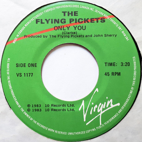The Flying Pickets : Only You (7", Single)