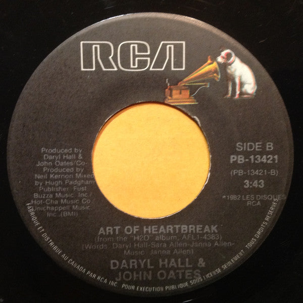 Daryl Hall & John Oates : One On One (7", Single)