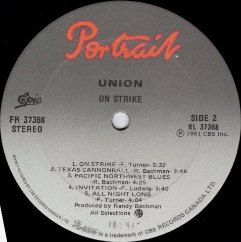 Union (17) : On Strike (LP, Album)
