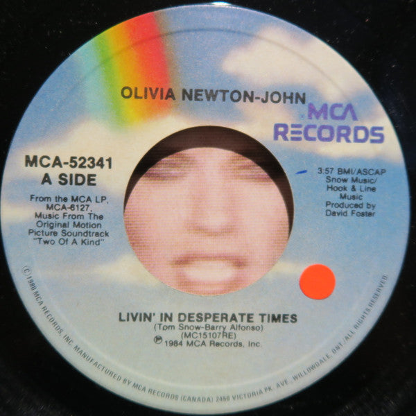 Olivia Newton-John : Livin' In Desperate Times (7", Single)