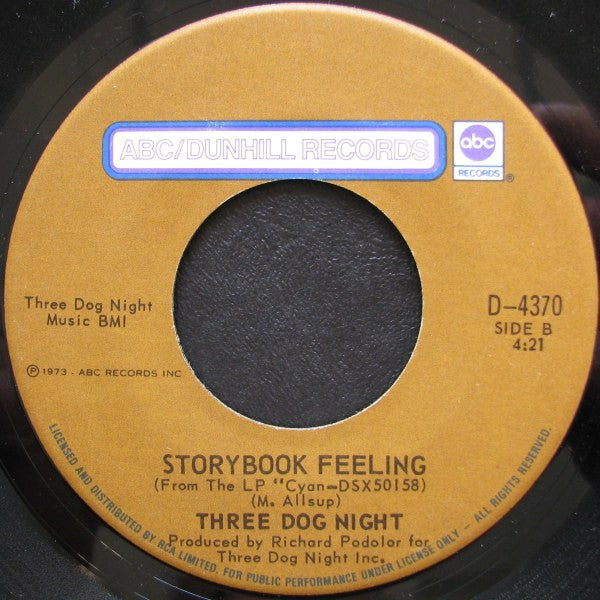 Three Dog Night : Let Me Serenade You / Storybook Feeling (7", Single)