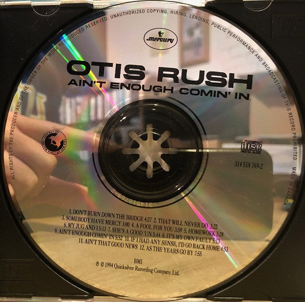 Otis Rush : Ain't Enough Comin' In (CD, Album)