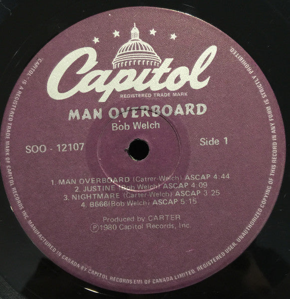 Bob Welch : Man Overboard (LP, Album)