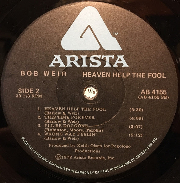 Bob Weir : Heaven Help The Fool (LP, Album)