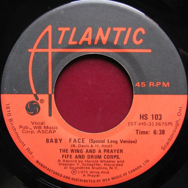 Wing And A Prayer Fife And Drum Corps. : Baby Face (7", Single)