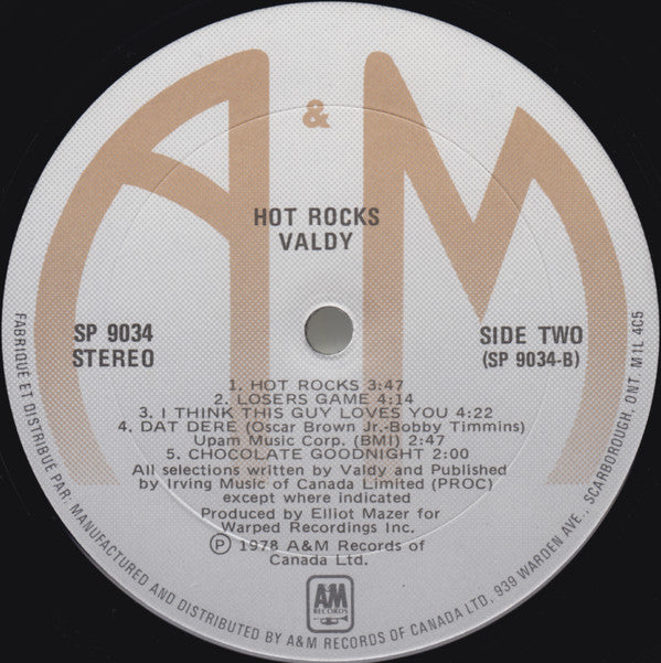Valdy : Hot Rocks (LP, Album)