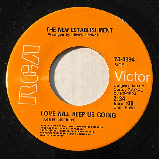 The New Establishment (3) : Love Will Keep Us Going / If I Don't Find You There (7", Single)