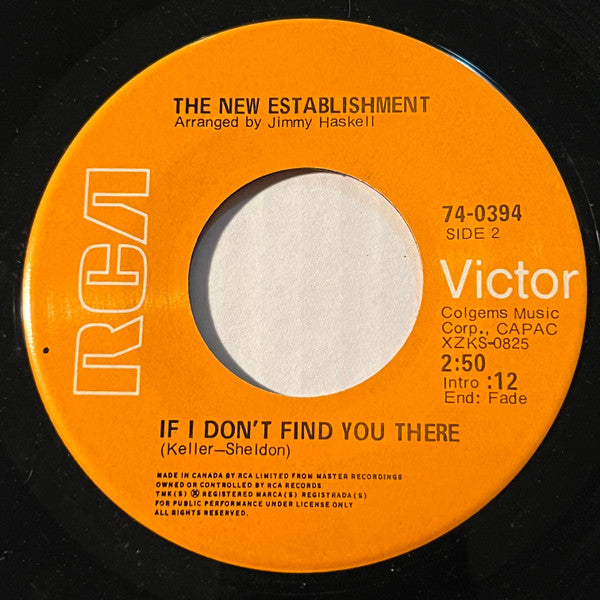 The New Establishment (3) : Love Will Keep Us Going / If I Don't Find You There (7", Single)