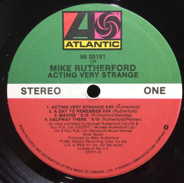 Mike Rutherford : Acting Very Strange (LP, Album)