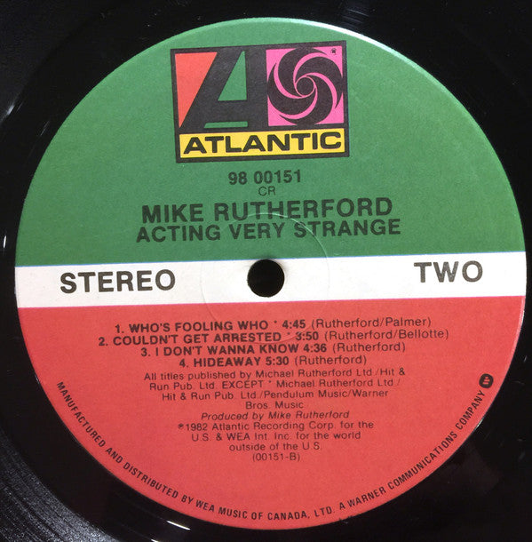 Mike Rutherford : Acting Very Strange (LP, Album)