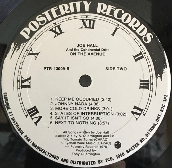 Joe Hall And The Continental Drift : On The Avenue (LP)