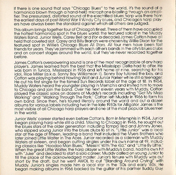 James Cotton, Junior Wells, Carey Bell, Billy Branch : Harp Attack! (CD, Album)