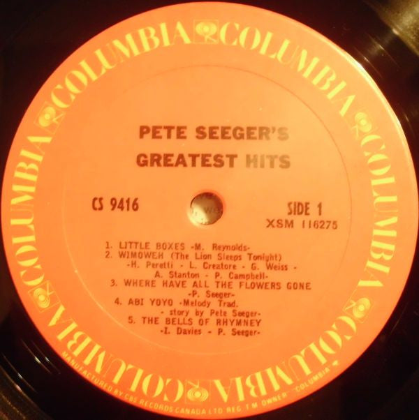 Pete Seeger : Pete Seeger's Greatest Hits (LP, Comp, RE)