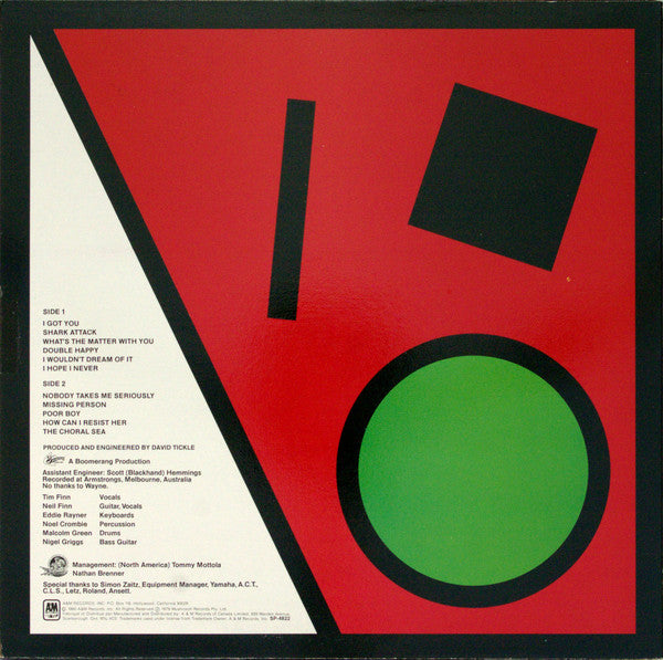 Split Enz : True Colours (LP, Album, Etch, Red)