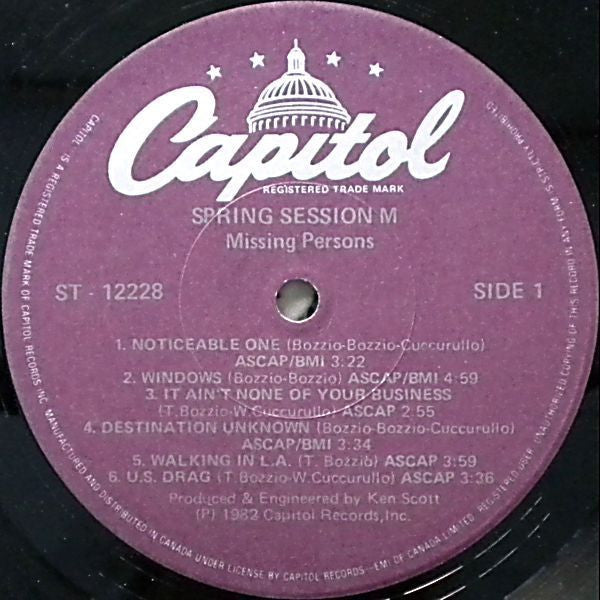 Missing Persons : Spring Session M (LP, Album)