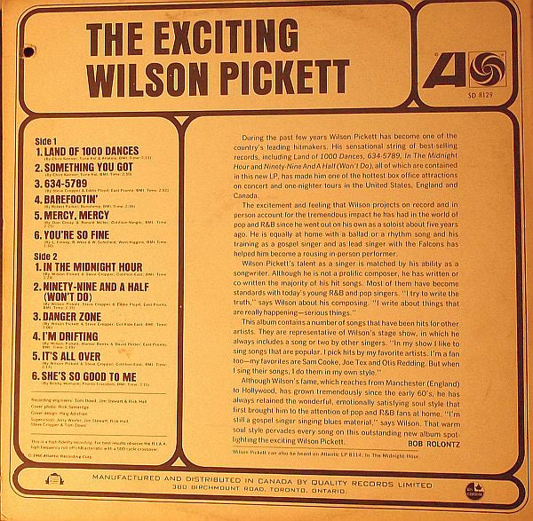 Wilson Pickett : The Exciting Wilson Pickett (LP, Album)