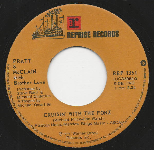 Pratt & McClain With Brotherlove : Happy Days (7", Single)