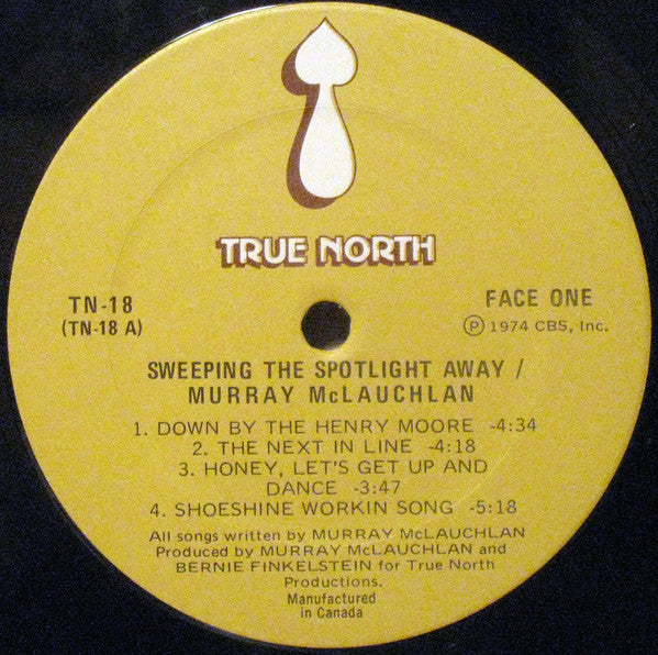 Murray McLauchlan : Sweeping The Spotlight Away (LP, Album, RP)