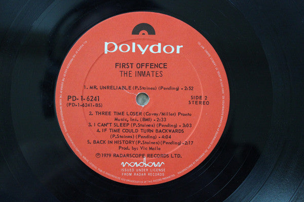The Inmates (2) : First Offence (LP, Album)