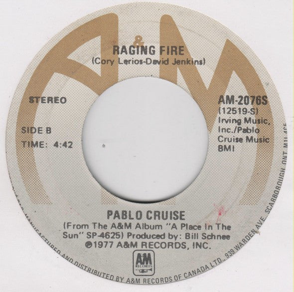 Pablo Cruise : Don't Want To Live Without It (7", Single)