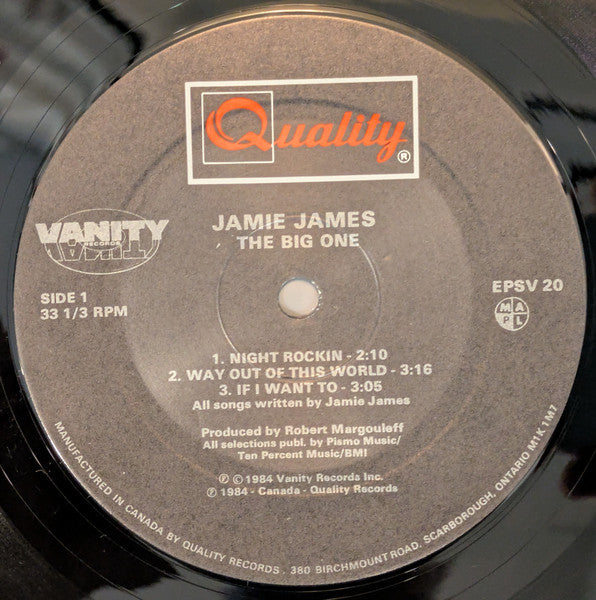 Jamie James (2) : The Big One (12", EP)