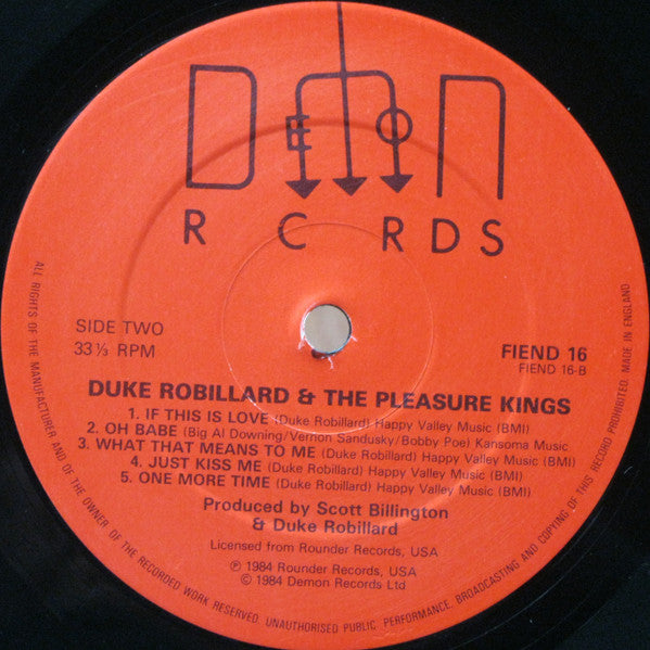Duke Robillard And The Pleasure Kings : Duke Robillard And The Pleasure Kings (LP, Album)