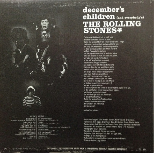 The Rolling Stones : December's Children (And Everybody's) (LP, Album, RE)