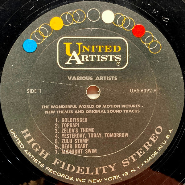 Various : The Wonderful World Of Motion Pictures - New Themes Original Sound Tracks (LP, Comp)