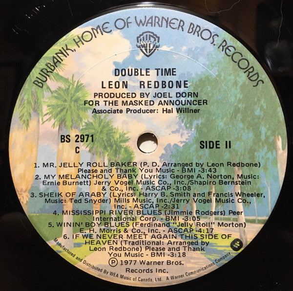 Leon Redbone : Double Time (LP, Album)