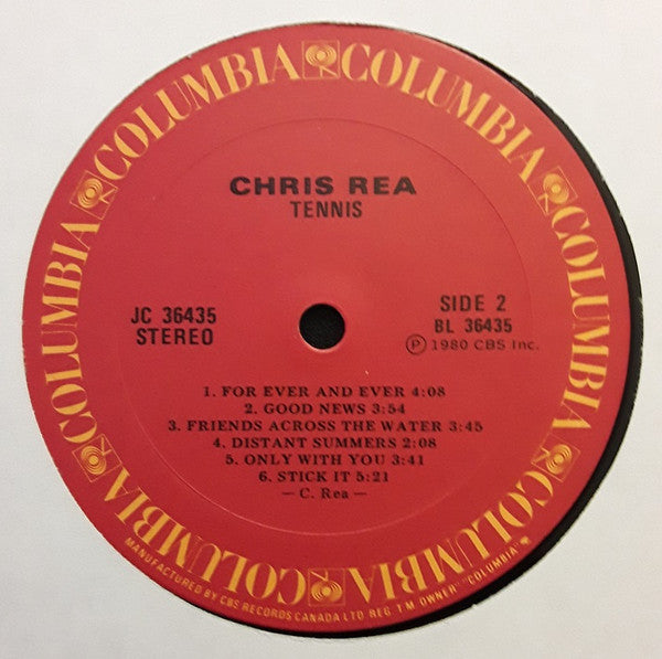 Chris Rea : Tennis (LP, Album)