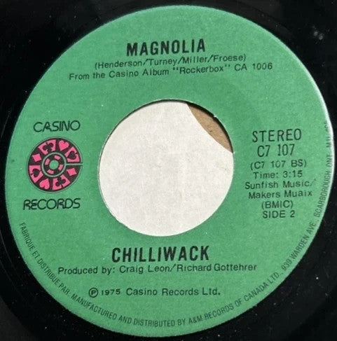 Chilliwack : Last Day In December (7", Single)