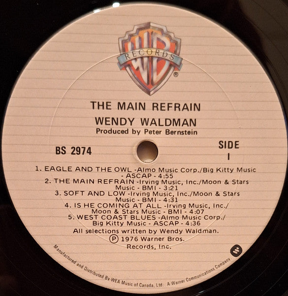 Wendy Waldman : The Main Refrain (LP, Album, Gre)