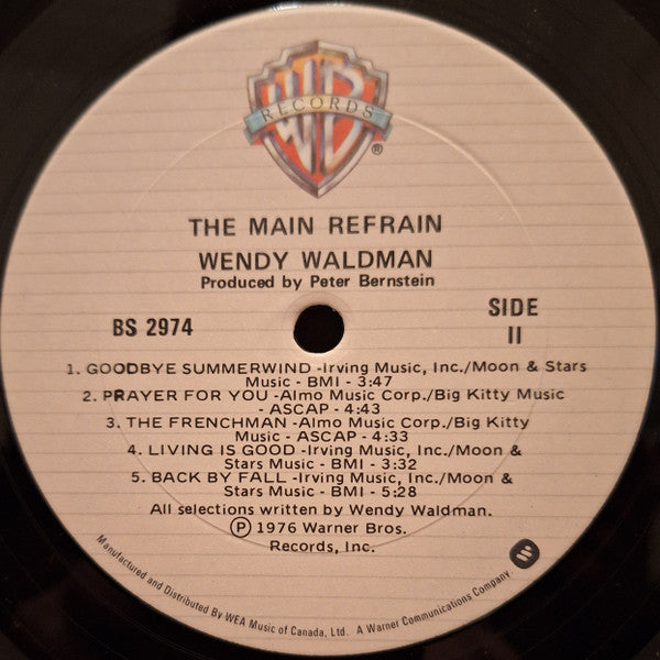 Wendy Waldman : The Main Refrain (LP, Album, Gre)