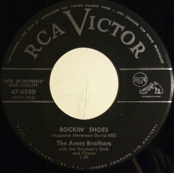 The Ames Brothers With Joe Reisman And His Orchestra And Chorus : Rockin' Shoes / Tammy (7", Single)