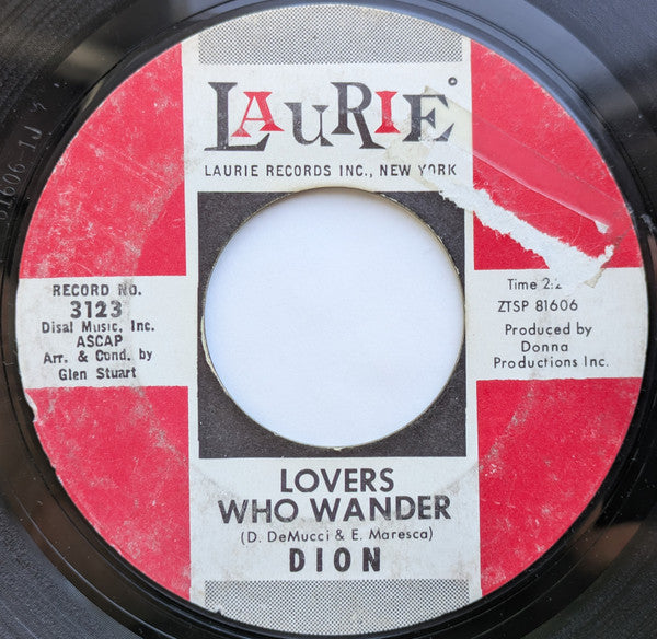 Dion (3) : (I Was) Born To Cry / Lovers Who Wander (7", Single, Mono, M/Print, Styrene, She)