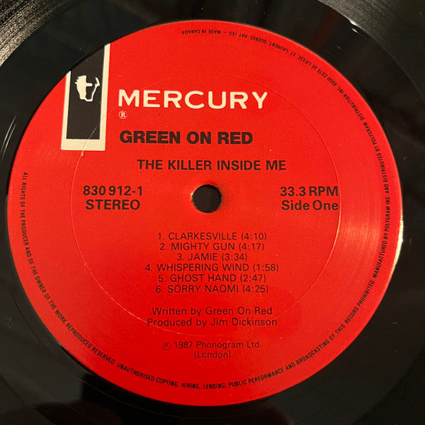 Green On Red : The Killer Inside Me (LP, Album)