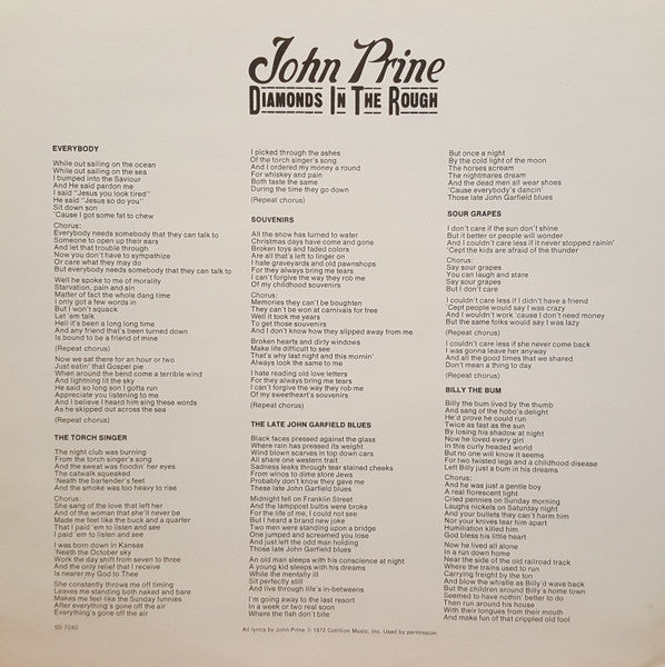 John Prine : Diamonds In The Rough (LP, Album)