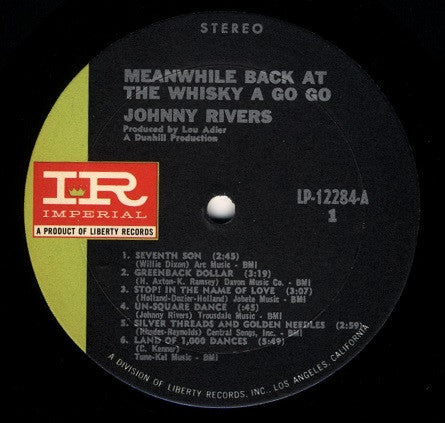 Johnny Rivers : Meanwhile Back At The Whisky À Go Go (LP, Album, RP)