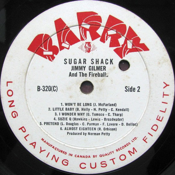 Jimmy Gilmer And The Fireballs : Sugar Shack (LP, Album, Mono)