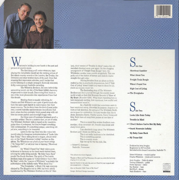 The Whitstein Brothers : Trouble Ain't Nothin' But The Blues (LP, Album)