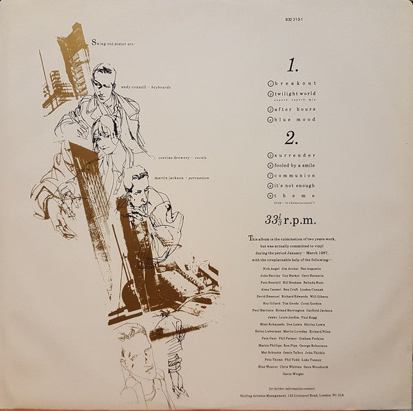 Swing Out Sister : It's Better To Travel (LP, Album)