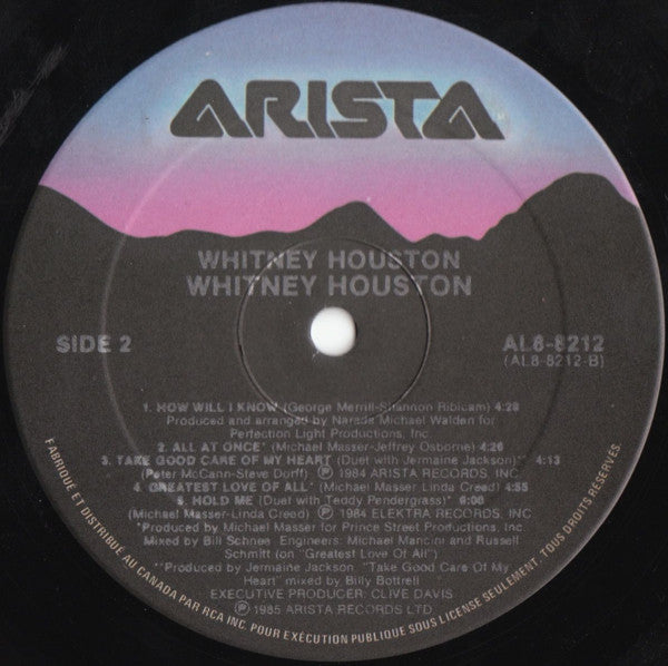 Whitney Houston : Whitney Houston (LP, Album)