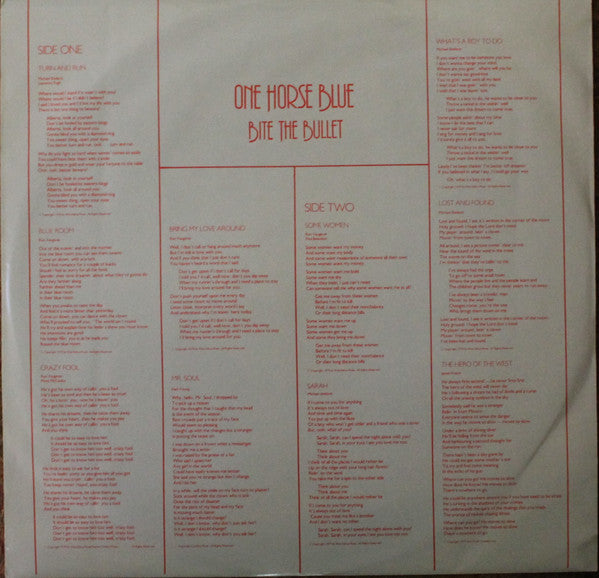 One Horse Blue : Bite The Bullet (LP, Album)