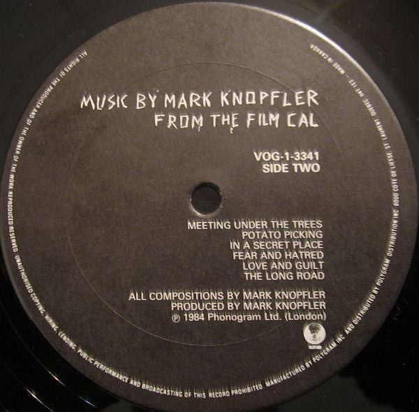 Mark Knopfler : Music By Mark Knopfler From The Film Cal (LP, Album)